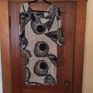 Printed jersey knit dress